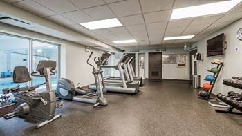 Fitness Center with Updated Equipment at Reside 707 Apartments, Chicago, Illinois